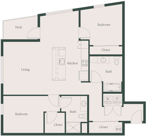 2Bed2Bath_D at Cru at Willows Apartments, Redmond, WA, 98052
